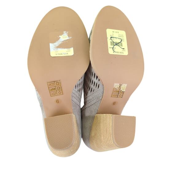 Jeffrey Campbell Vanhook Taupe Ankle Booties Perf Cutout Leather Suede Women's 6 - Picture 7 of 8